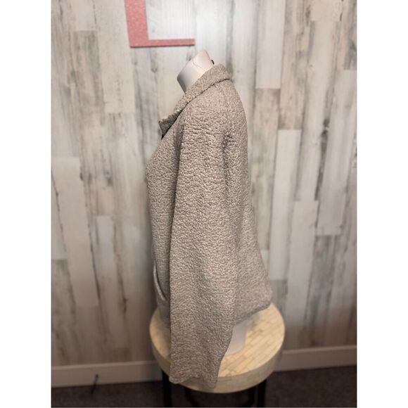 Natural Reflections Women Sz XL, Fleece Zip Up  Jacket Beige Oatmeal - Picture 5 of 8